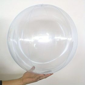 Inflatable Beach Ball; 16/24 In Pool Toys Balls; Giant Confetti Glitters Inflatable Clear Water Ball; Swimming Pool Water Beach Toys Outdoor; Summer B (Color: Transparent, size: 40cm/24in)